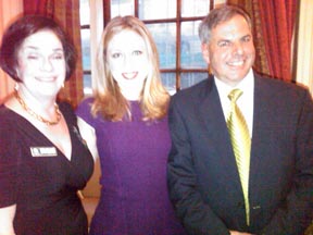 pat and paul with Chelsea Clinton